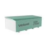 Гипсокартон Vetonit (Gyproc) Аква Стронг 2500х1200х15 мм высокопрочный влагостойкий