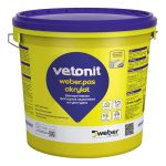 Штукатурка фасадная Vetonit Weber.pas Akrylat акриловая короед 1,5 мм база 100А белая 25 кг