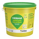 Штукатурка фасадная Vetonit Weber.pas ExtraClean силикатно-силиконовая короед 1,5 мм база 0000 бесцветная 25 кг