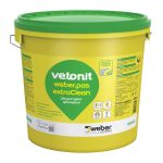 Штукатурка фасадная Vetonit Weber.pas ExtraClean силикатно-силиконовая короед 1,5 мм база 100А белая 25 кг